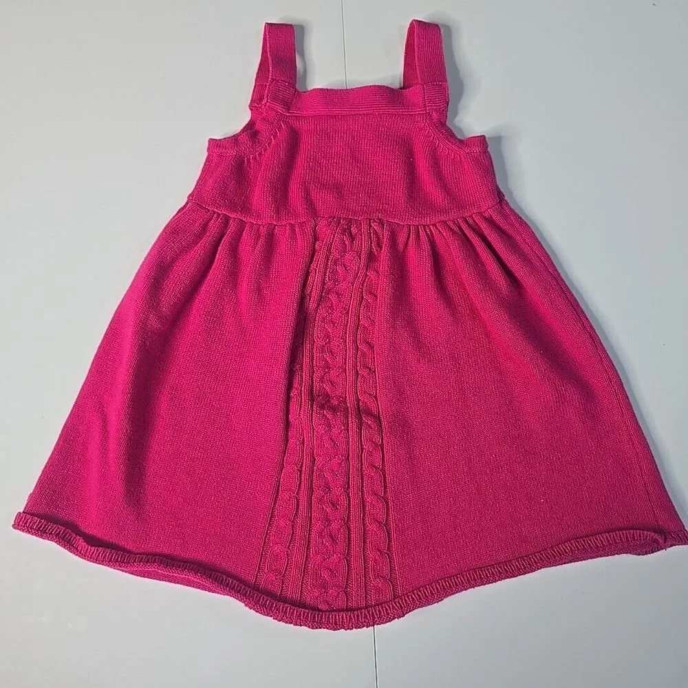 Gymboree Panda Sweater Dress Kids 5T Pink‎ Cable Knit Kawaii Animal Core